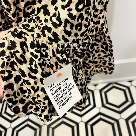 ASOS Design Leopard Button Down Tiered Smock Maxi Dress, Size 4 NWT - Picture 8 of 12